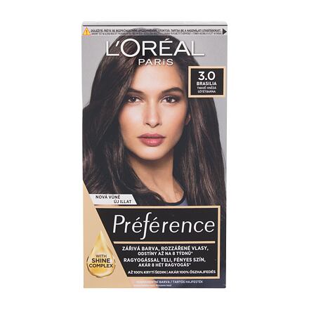L'Oréal Paris Préférence barva na vlasy 60 ml odstín 3-B Brasilia pro ženy