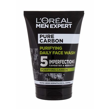 L'Oréal Paris Men Expert Pure Carbon Purifying Daily Face Wash čisticí gel na normální pleť 100 ml pro muže