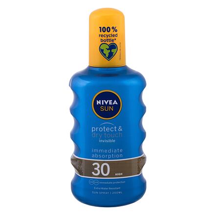 Nivea Sun Protect & Dry Touch Invisible Spray SPF30 voděodolný a neviditelný sprej na opalování 200 ml