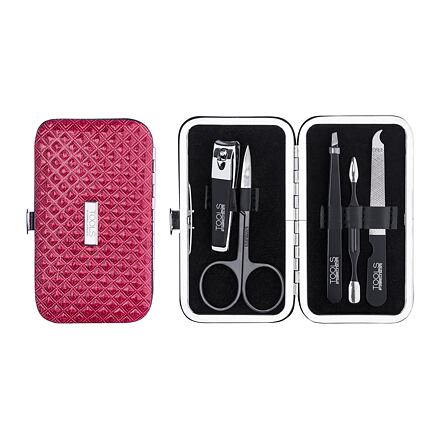 Gabriella Salvete TOOLS Manicure Kit odstín Magenta : pilník na nehty + nůžky + pinzeta + kleštičky + pomůcka na zatlačení nehtové kůžičky