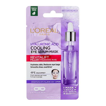 L'Oréal Paris Revitalift Filler HA Cooling Tissue Eye Serum-Mask omlazující oční maska s chladivým efektem 11 g