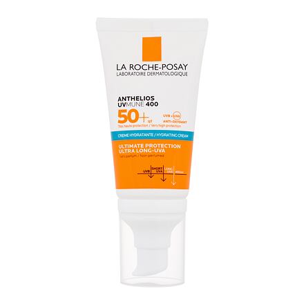 La Roche-Posay Anthelios UVMUNE 400 Hydrating Cream SPF50+ transparentní neparfemovaný opalovací krém pro citlivou pleť s voděodolným složením 50 ml pro ženy