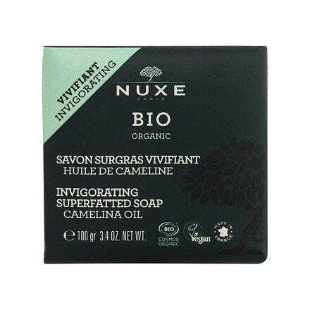 NUXE Bio Organic Invigorating Superfatted Soap Camelina Oil jemné a účinné tuhé mýdlo na tělo i obličej 100 g pro ženy