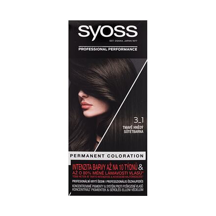 Syoss Permanent Coloration permanentní barva na vlasy 50 ml odstín 3-1 Dark Brown pro ženy
