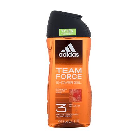 Adidas Team Force Shower Gel 3-In-1 New Cleaner Formula sprchový gel 250 ml pro muže