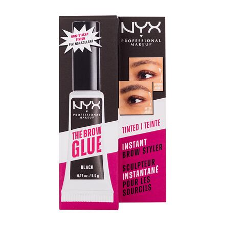 NYX Professional Makeup The Brow Glue Instant Brow Styler tónovací gel na obočí s extrémní fixací 5 g 05 Black