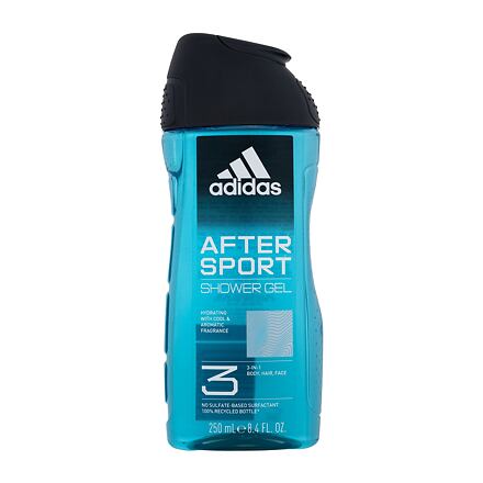 Adidas After Sport Shower Gel 3-In-1 osvěžující sprchový gel 250 ml pro muže