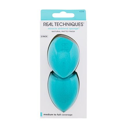Real Techniques Miracle Airblend Sponge kosmetická houbička z paměťové pěny 2 ks modrá