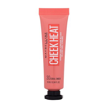 Maybelline Cheek Heat gelově-krémová tvářenka 10 ml odstín 30 Coral Ember