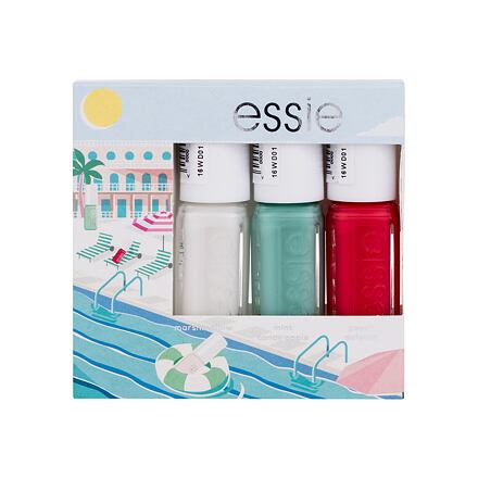 Essie Summer Mini Trio Have A Cocktail odstín bílá : lak na nehty 5 ml 3 Marshmallow + lak na nehty 5 ml 99 Mint Candy Apple + lak na nehty 5 ml 72 Peach Daiquiri