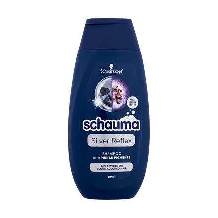 Schwarzkopf Schauma Silver Reflex Shampoo šampon pro šedé, bílé nebo barvené blond vlasy 250 ml pro ženy