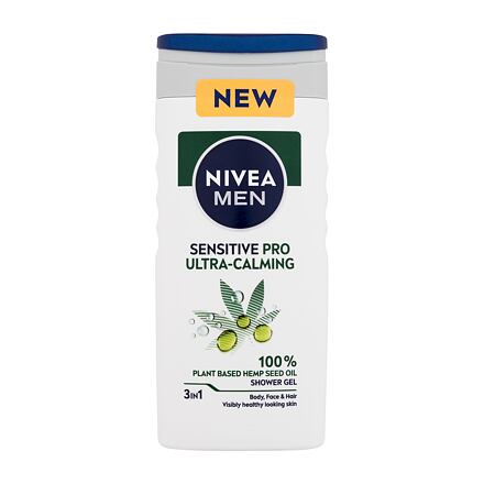 Nivea Men Sensitive Pro Ultra-Calming Shower Gel sprchový gel na tělo, tvář a vlasy 250 ml pro muže