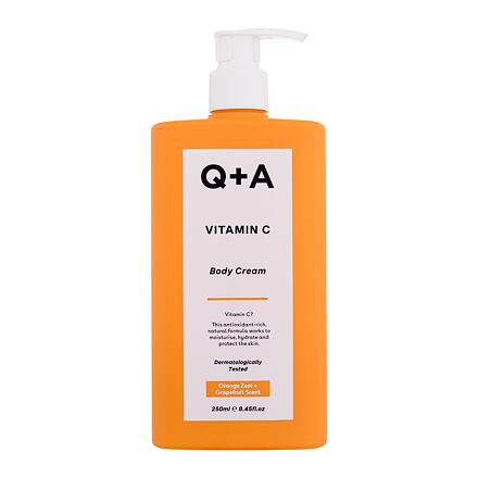 Q+A Vitamin C Body Cream hydratační, vyživující a ochranný tělový krém 250 ml pro ženy
