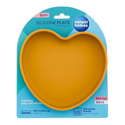 Canpol babies Silicone Suction Plate Yellow silikonový talíř s přísavkou 300 ml