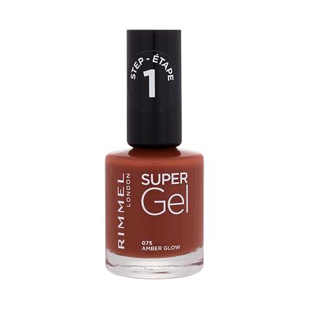 Rimmel London Super Gel STEP1 gelový lak na nehty 12 ml odstín 075 Amber Glow