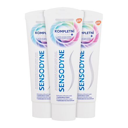 Sensodyne Complete Protection Whitening Trio bělicí zubní pasta pro kompletní ochranu 3x75 ml