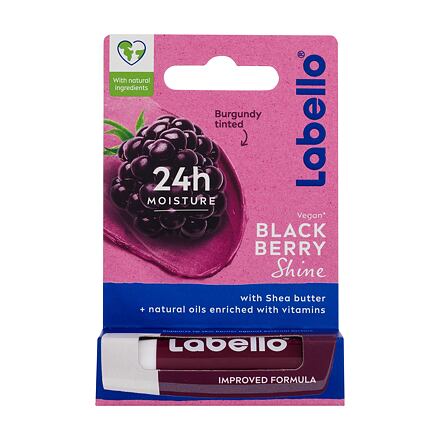 Labello Blackberry Shine 24h Moisture Lip Balm balzám na rty s jemným zbarvením 4.8 g