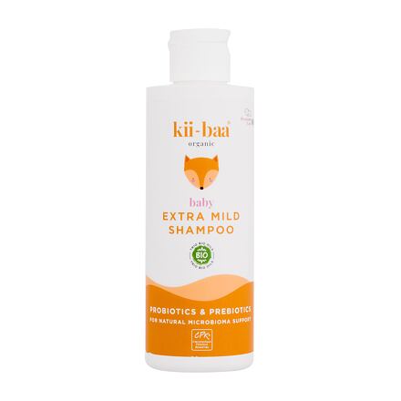 Kii-Baa Organic Baby Extra Mild Shampoo jemný šampon s probiotiky a prebiotiky 200 ml pro děti