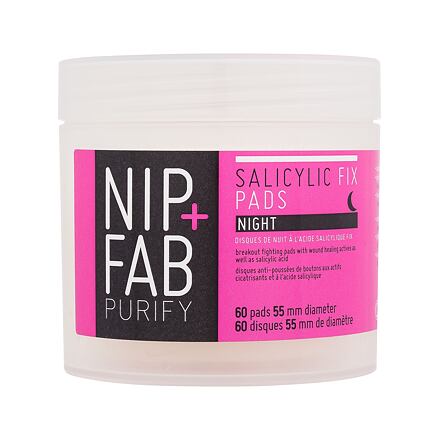 NIP+FAB Purify Salicylic Fix Night Pads noční čisticí tamponky pro aknózní pleť 60 ks