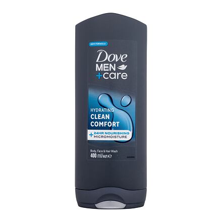 Dove Men + Care Hydrating Clean Comfort hydratační sprchový gel na tělo, obličej a vlasy 400 ml pro muže