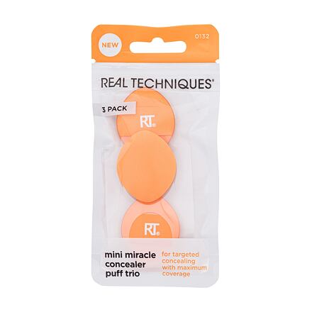 Real Techniques Mini Miracle Concealer Puff mini labutěnky na krémový a tekutý korektor 1 balení oranžová