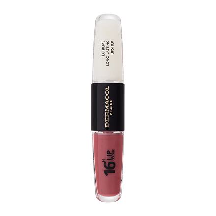 Dermacol 16H Lip Colour Extreme Long-Lasting Lipstick dlouhotrvající rtěnka a lesk na rty 2v1 8 ml odstín 12