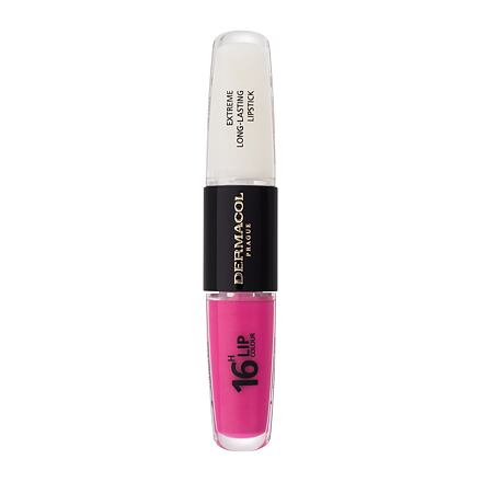Dermacol 16H Lip Colour Extreme Long-Lasting Lipstick dlouhotrvající rtěnka a lesk na rty 2v1 8 ml odstín 18