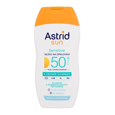 Astrid Sun Sensitive Milk SPF50+ voděodolné mléko na opalování pro citlivou pokožku 150 ml