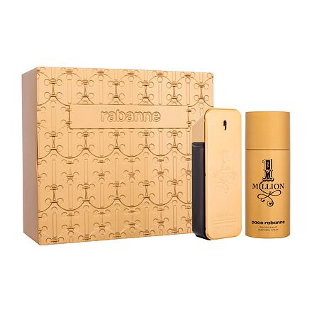 Paco Rabanne 1 Million dárková sada toaletní voda 100 ml + deosprej 150 ml + plechová dóza pre mužov
