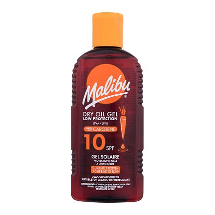 Malibu Dry Oil Gel With Carotene SPF10 voděodolný olejový gel na opalování s karotenem 200 ml