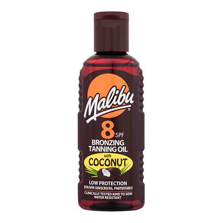 Malibu Bronzing Tanning Oil Coconut SPF8 voděodolný opalovací olej s kokosovým olejem 100 ml