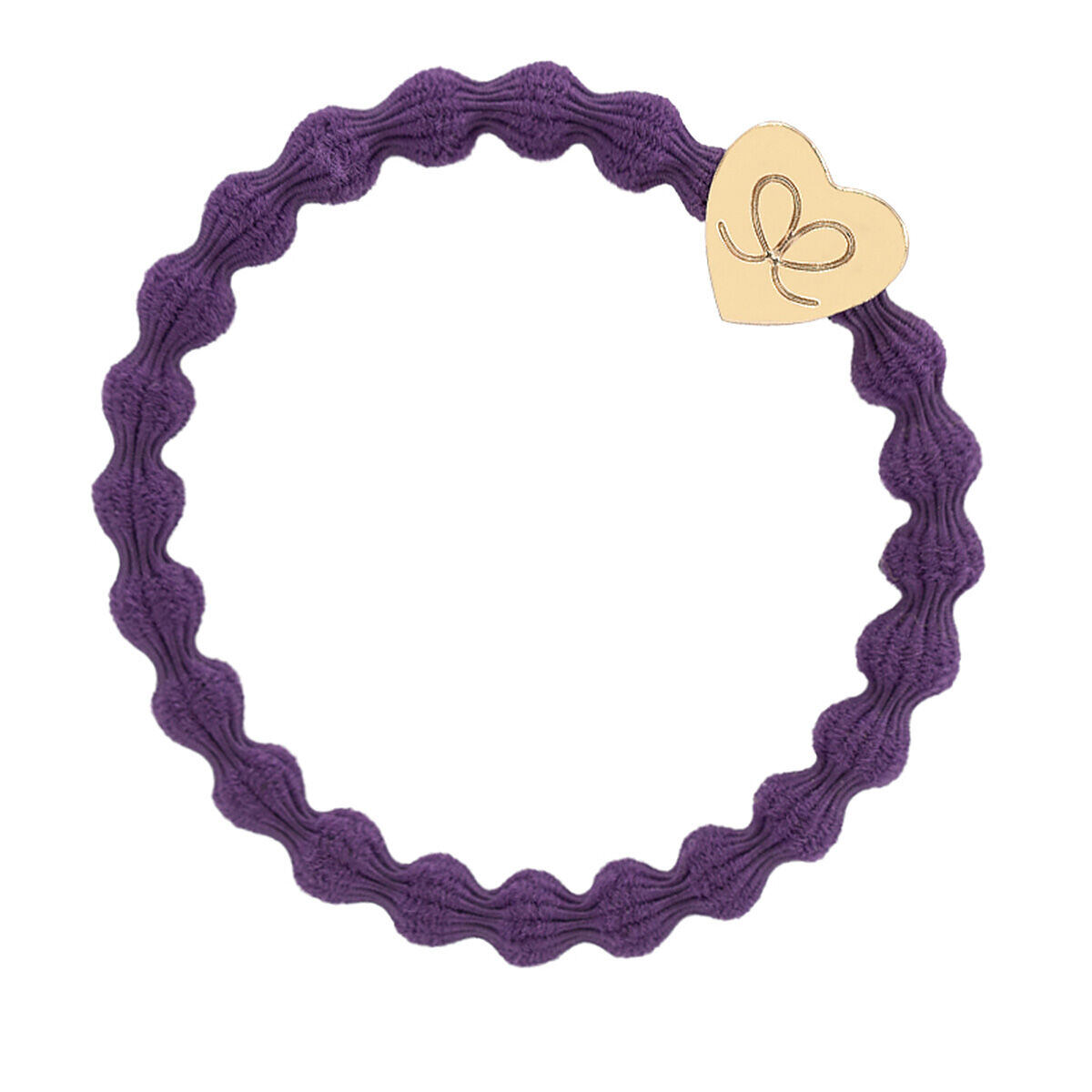 By Eloise London Gold Heart Purple náramek / gumička do vlasů 1 ks odstín purple pre ženy