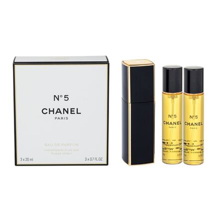 Chanel N°5 3x 20 ml 20 ml parfémovaná voda twist and spray pro ženy