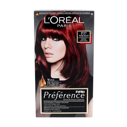 L'Oréal Paris Préférence Féria barva na vlasy na všechny typy vlasů 60 ml odstín P37 Pure Plum pro ženy