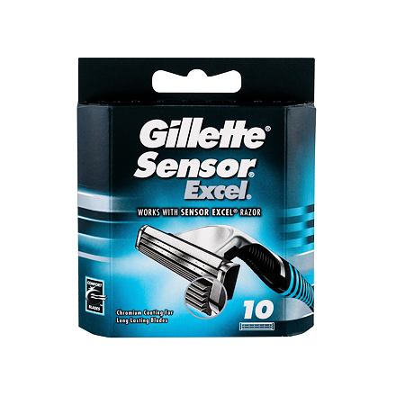 Gillette Sensor Excel náhradní břit 10 ks pro muže