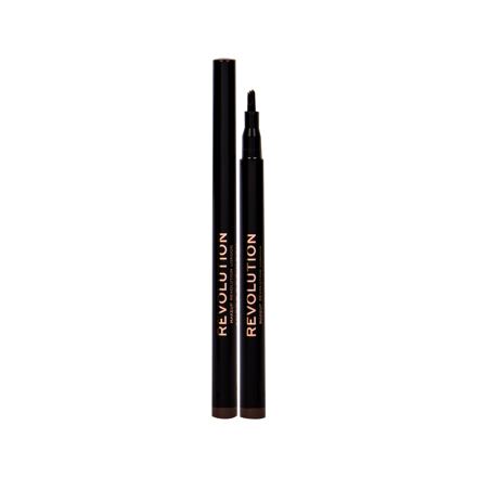 Makeup Revolution London Micro Brow Pen tužka na obočí 1 ml odstín Medium Brown