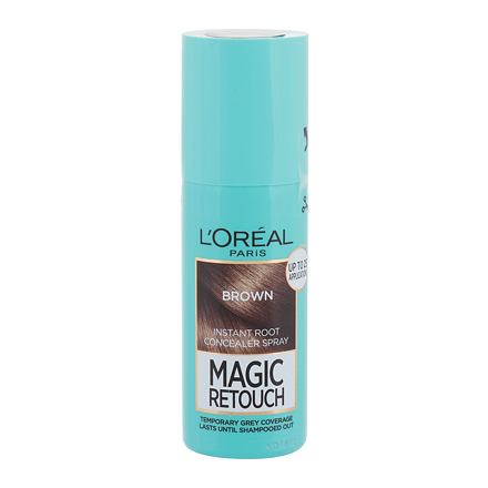 L'Oréal Paris Magic Retouch Instant Root Concealer Spray sprej pro zakrytí odrostů 75 ml odstín Brown pro ženy