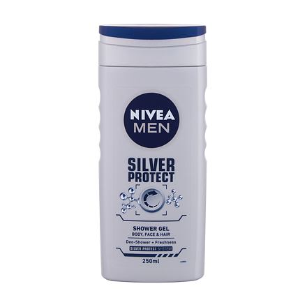 Nivea Men Silver Protect sprchový gel se stříbrem na tělo, tvář a vlasy 250 ml pro muže