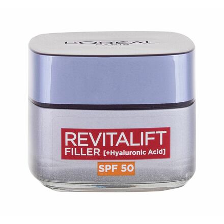 L'Oréal Paris Revitalift Filler HA SPF50 pleťový krém s kyselinou hyaluronovou 50 ml pro ženy
