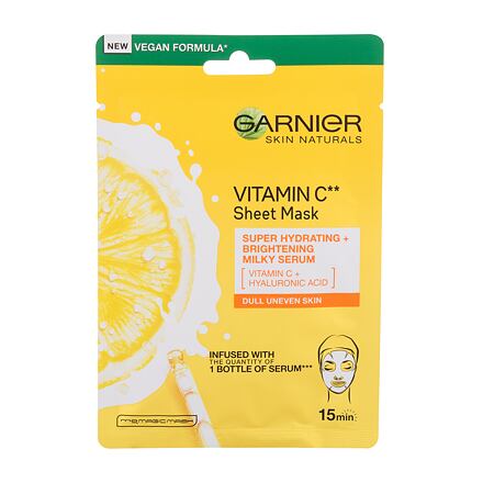 Garnier Skin Naturals Vitamin C Sheet Mask hydratační a rozjasňující plátýnková maska pro ženy