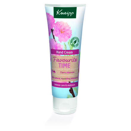 Kneipp Favourite Time Hand Cream Cherry Blossom vyživující krém na ruce s vůní sakurových květů 75 ml pro ženy