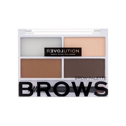 Revolution Relove Colour Cult Brows paletka na úpravu obočí 3.2 g odstín medium
