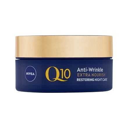 Nivea Q10 Power Anti-Wrinkle Extra Nourish vyživující noční krém proti vráskám 50 ml pro ženy
