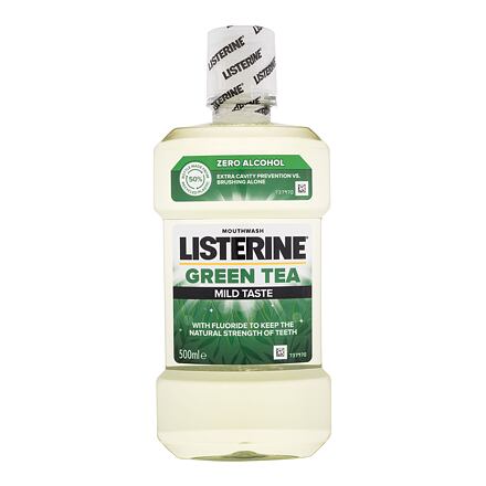 Listerine Green Tea Mild Taste Mouthwash ústní voda bez alkoholu pro posílení zubní skloviny 500 ml 500 ml