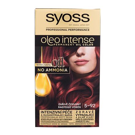Syoss Oleo Intense Permanent Oil Color permanentní olejová barva na vlasy bez amoniaku 50 ml odstín 5-92 Bright Red pro ženy