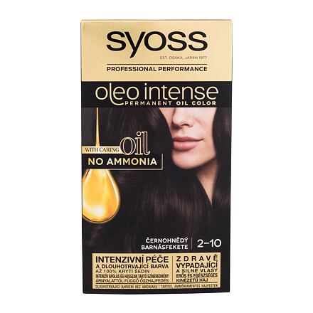 Syoss Oleo Intense Permanent Oil Color permanentní olejová barva na vlasy bez amoniaku 50 ml odstín 2-10 Black Brown pro ženy