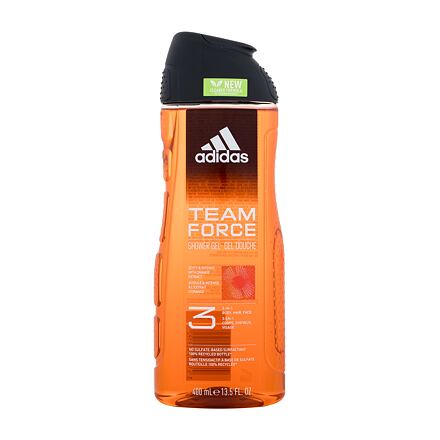 Adidas Team Force Shower Gel 3-In-1 New Cleaner Formula sprchový gel 400 ml pro muže