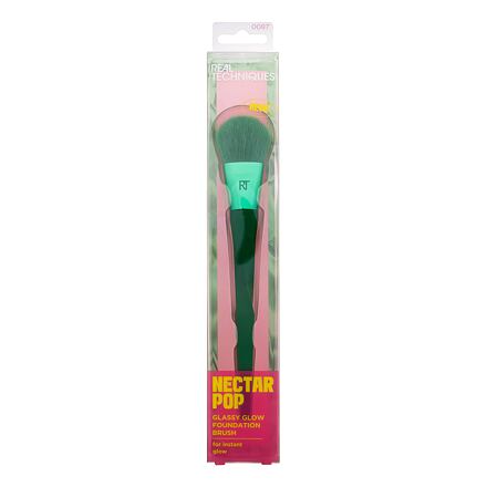 Real Techniques Nectar Pop Glassy Glow Foundation Brush kosmetický štětec na make-up zelená
