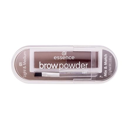 Essence Brow Powder Set paletka pudrů na obočí 2.3 g odstín 01 light & medium
