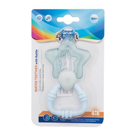 Canpol babies Water Teether With Rattle Blue kousátko s chrastítkem